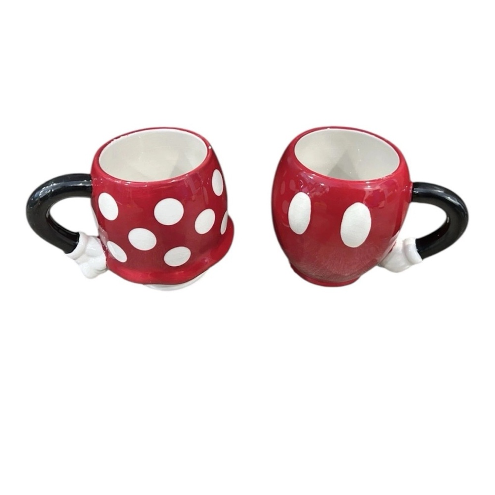 2 Disney Mickey & Minnie Mouse Ceramic Coffee Mugs Cup Set His & Her Pair Zak!